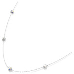 Chroma strandage Star, White, Rhodium plated